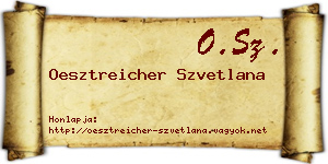 Oesztreicher Szvetlana névjegykártya
